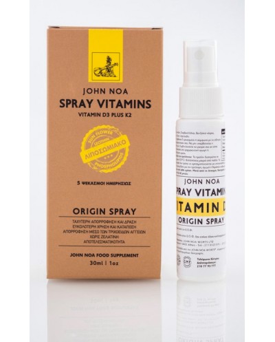 JOHN NOA Origin Spray Vitamin D3 400IU & K2 18mcg...
