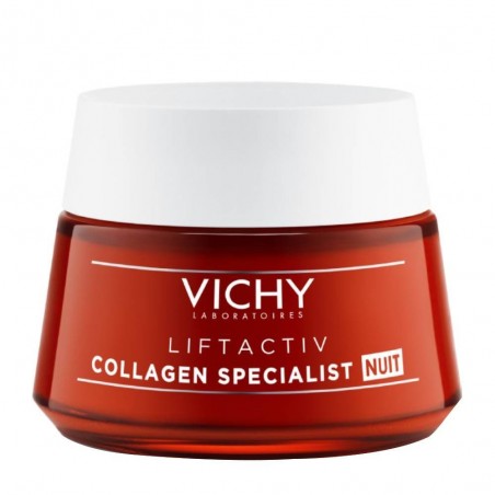 VICHY Liftactiv Collagen Specialist Nuit Αντιγηραντική Κρέμα Νύχτας με Βιοπεπτίδια & Βιταμίνη C, 50ml