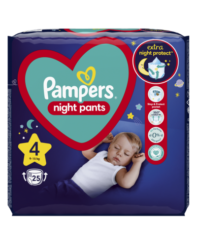 PAMPERS Night Pants Πάνες-Βρακάκι Μέγεθος 4 (9kg-15kg),...