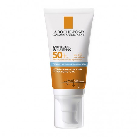LA ROCHE POSAY Anthelios UVMUNE 400 Hydrating Cream SPF50+ Αντηλιακή Κρέμα Προσώπου με Υποαλλεργικό Άρωμα, 50ml