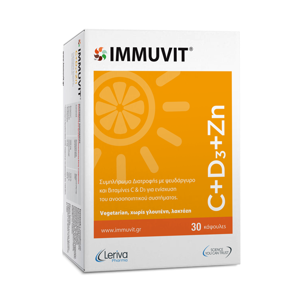 LERIVA IMMUVIT C+D3+Zn Συμπλήρωμα Διατροφής με...