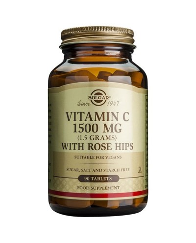 SOLGAR Vitamin C 1500mg with Rose Hips Βιταμίνη C για...