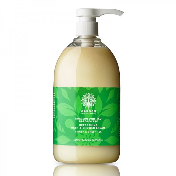 GARDEN OF PANTHENOLS Refreshing Body Bath&Shower Cream Ginger&Green Tea Κρεμοντους, 1000ml