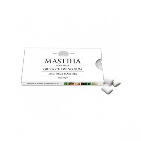 MASTIHA Greek Chewing Gum SugarFree with Chios Mastiha & Mastiha Oil Τσίχλες με Μαστίχα Χίου & Μαστιχέλαιο Χωρίς Ζάχαρη, 10 τμχ