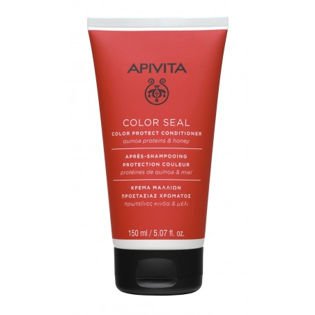 APIVITA Color Seal Color Protect Condiotioner Μαλακτική Κρέμα Προστασίας Χρώματος με Πρωτεΐνες Κινόα & Μέλι, 150ml