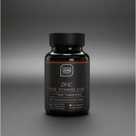 VITORGAN PharmaLead Black Range Zinc Plus Vitamins C + D3 Φόρμουλα Ψευδαργύρου με Βιταμίνες C, D3, Χαλκό, 30 κάψουλες