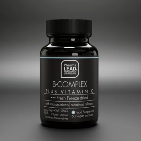 PHARMALEAD Black Range B-Complex Plus Vitamins C Φόρμουλα Βιταμινών Β με Βιταμίνη C, Ασβέστιο & Μαγνήσιο, 60 κάψουλες