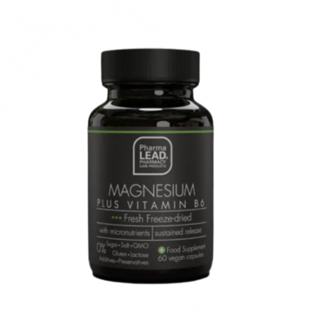 VITORGAN PharmaLead Black Range Magnesium Plus Vitamin B6 Φόρμουλα Mαγνησίου με Bιταμίνη Β6 & 9 υπερτροφές & Bότανα, 60 κάψουλες