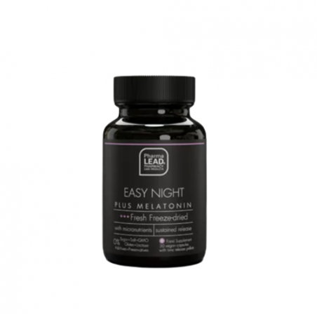 PHARMALEAD Black Range Easy Night Plus Melatonin Φόρμουλα με Μελατονίνη κατά της Αϋπνίας & του Jet Lag, 30 κάψουλες