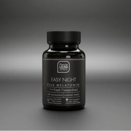 PHARMALEAD Black Range Easy Night Plus Melatonin Φόρμουλα με Μελατονίνη κατά της Αϋπνίας & του Jet Lag, 30 κάψουλες