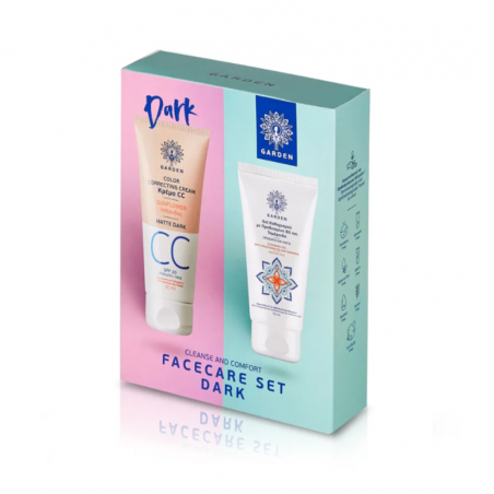 GARDEN Cleanse and Comfort FaceCare Set Dark Matte CC Cream SPF30 (Σκούρα Απόχρωση), 50ml & Cleansing Gel, 50ml