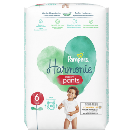 PAMPERS Harmonie Pants Πάνες-Βρακάκι Μέγεθος 6 (15+ kg) VP, 18 τεμάχια