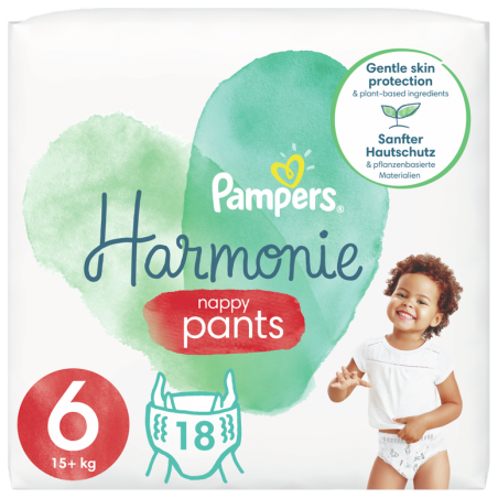 PAMPERS Harmonie Pants Πάνες-Βρακάκι Μέγεθος 6 (15+ kg) VP, 18 τεμάχια