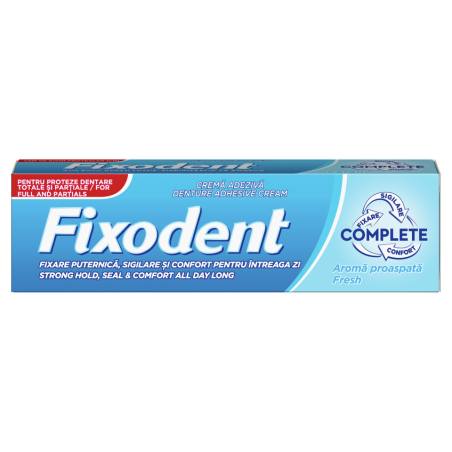 FIXODENT Complete Fresh Στερεωτική Κρέμα για Τεχνητή Οδοντοστοιχία με Γεύση Μέντας, 47g