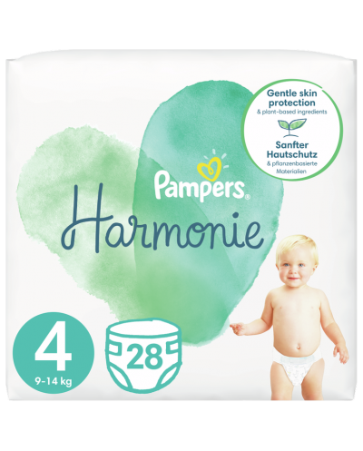 PAMPERS Harmonie No.4 (9-14 kg) Βρεφικές Πάνες VP, 28...