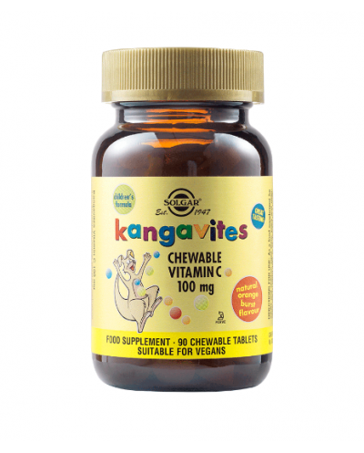 SOLGAR Kangavites Chewable Vitamin C 100mg Βιταμίνη C...