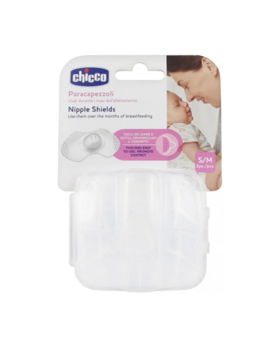 CHICCO Nipple Shields Δίσκοι Στήθους Σιλικόνης S/M, 2...