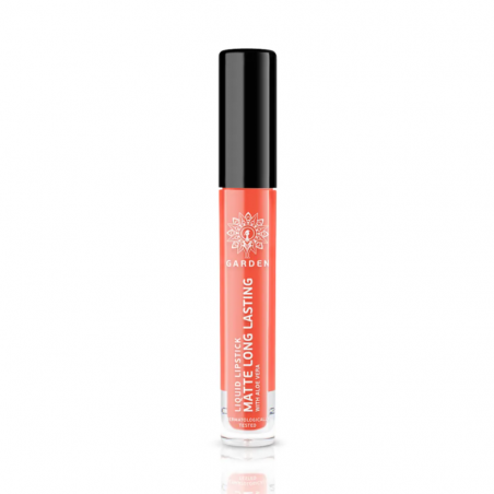 GARDEN Liquid Lipstick Matte Long Lasting with Aloe Vera Υγρό Ματ Κραγιόν Μακράς Διαρκείας Coral Peach 03, 4ml