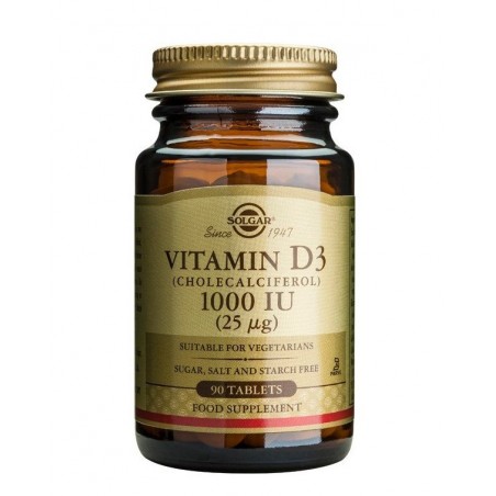 SOLGAR Vitamin D3 1000IU Βιταμίνη D3, 90 δισκία