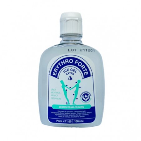 ERYTHRO FORTE Ice Gel Extra Dermocream Cooling Γέλη Κρυοθεραπείας για Ανακούφιση Πόνου, 100ml