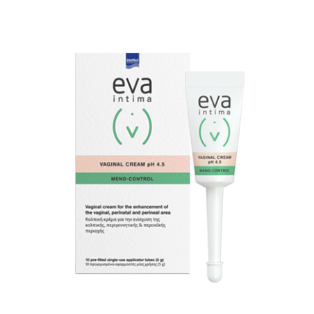 INTERMED Eva Intima Meno-Control Vaginal Cream pH4.5 Κολπική Κρέμα Ανάπλασης για Περι-εμμηνοπαυσιακές Γυναίκες, 10 εφαρμοστές