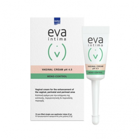 INTERMED Eva Intima Meno-Control Vaginal Cream pH4.5 Κολπική Κρέμα Ανάπλασης για Περι-εμμηνοπαυσιακές Γυναίκες, 10 εφαρμοστές