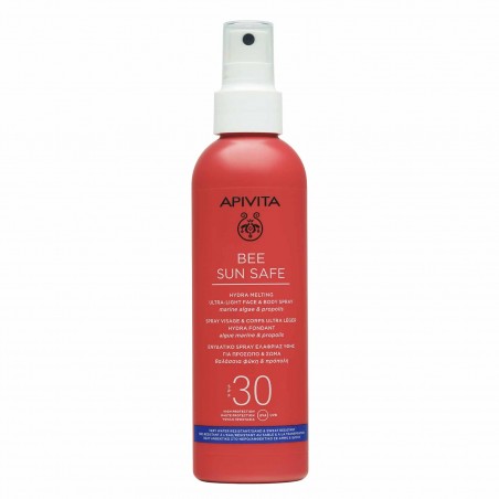 APIVITA Bee Sun Safe Hydra Melting Ultra-Light Face & Body Spray SPF30 Αντηλιακό Σπρέι Ελαφριάς Υφής για Πρόσωπο & Σώμα, 200ml