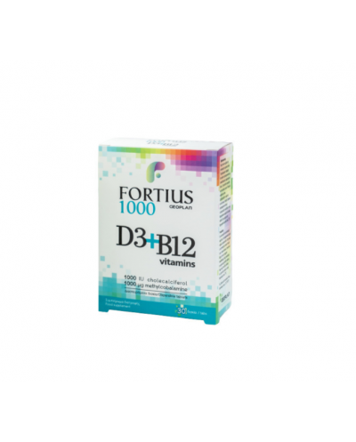 GEOPLAN Fortius D3 1000IU + B12 1000μg Vitamins...
