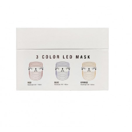 INTERMED Eva Belle 3 Color Led Mask Μάσκα Φωτοθεραπείας Προσώπου µε λάμπες LED 3 χρωμάτων κατά Ακμής & Ερυθρότητας, 1 τεμάχιο