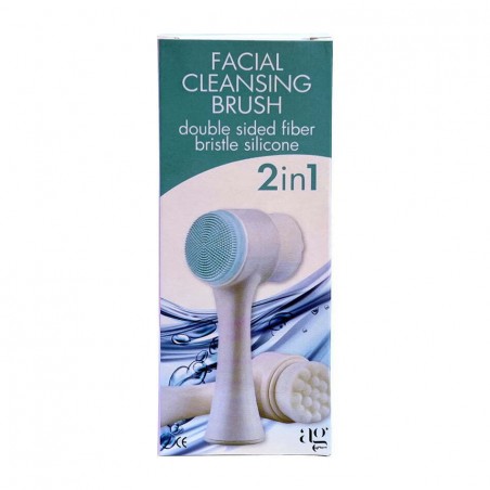 Ag Pharm Facial Cleansing Brush 2 in 1 Καθαριστικό Βουρτσάκι Προσώπου 2 όψεων με Κεφαλή Διπλής Όψης, 1 τεμάχιο