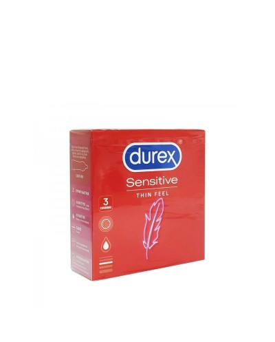 DUREX Sensitive Feel Thin Πολύ λεπτά Προφυλακτικά, 3 τεμάχια