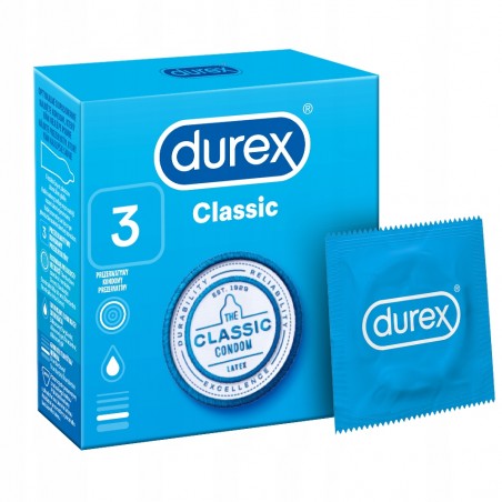 DUREX Classic Κλασικά Ευκολοφόρετα Προφυλακτικά, 3 τεμάχια