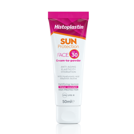 HEREMCO Histoplastin Sun Protection Face Cream to Powder SPF30 Αδιάβροχη Αντηλιακή Κρέμα Προσώπου Καθημερινής Χρήσης, 50ml