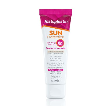 HEREMCO Histoplastin Sun Protection Face Cream to Powder Tinted SPF50+ Αντηλιακή Κρέμα Προσώπου με Χρώμα, 50ml