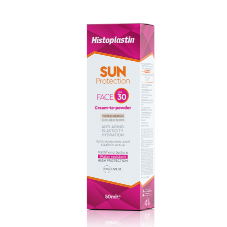 HEREMCO Histoplastin Sun Protection Face Cream to Powder Tinted SPF30 Αντηλιακή Κρέμα Προσώπου με Χρώμα, 50ml