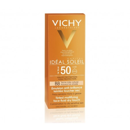 VICHY Ideal Soleil BB Tinted Dry Touch Matte SPF50 Αντηλιακή με Χρώμα & Ματ Αποτέλεσμα, 50ml