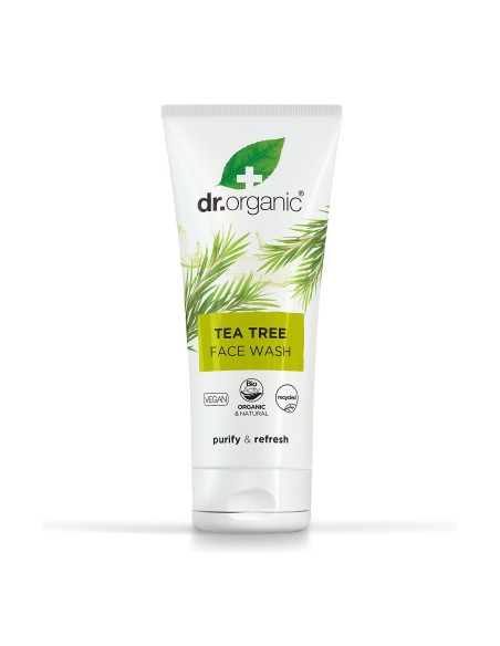 Dr. Organic Organic Tea Tree Face Wash Υγρό Καθαριστικό Προσώπου με Βιολογικό Τεϊόδεντρο, 200ml