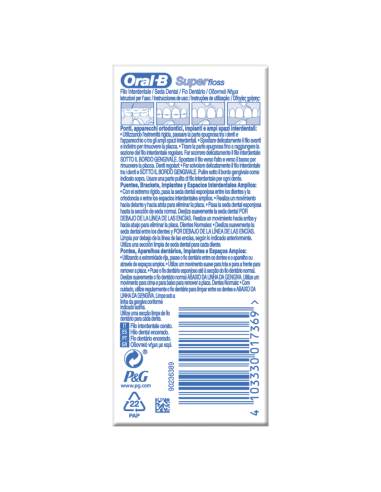 Oral-B Super Floss Οδοντικό Νήμα Κηρωμένο για...