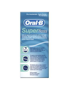 Oral-B Super Floss Οδοντικό Νήμα Κηρωμένο για Γέφυρες,...