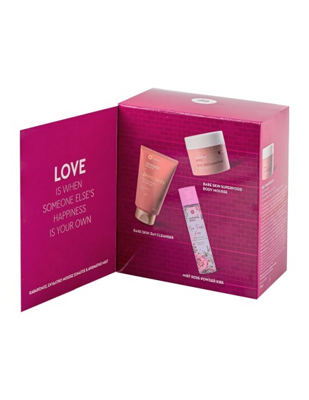 PANTHENOL EXTRA Limited Edition Love Σετ Περιποίησης Bare Skin Body Mousse 230ml & Cleanser 200ml & Mist Rose Powder Kiss 50ml