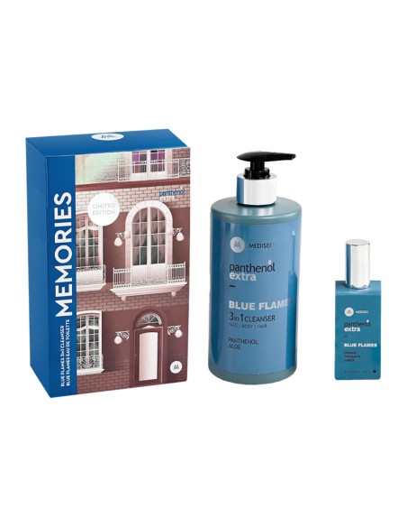 PANTHENOL EXTRA Limited Edition Memories Ανδρικό Σετ με Blue Flames 3in1 Cleanser 500ml & Blue Flames Eau de Toilette 50ml