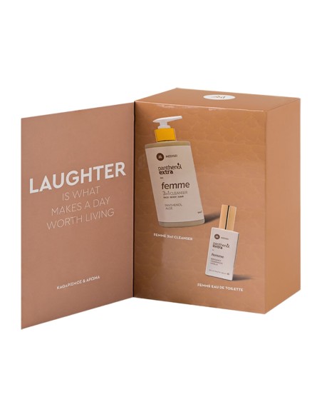 PANTHENOL EXTRA Limited Edition Laughter Γυναικείο Σετ Περιποίησης Femme 3in1 Cleanser 500ml & Femme Eau de Toilette 50ml