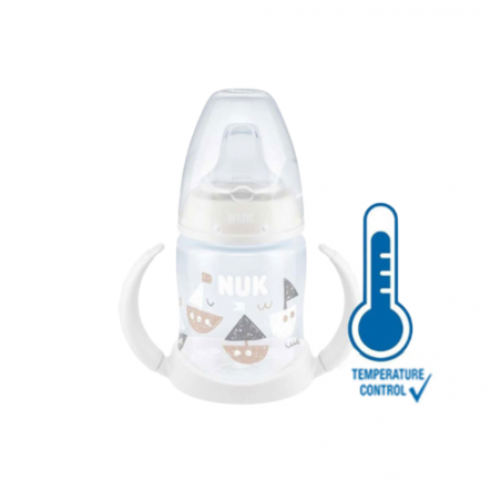 NUK First Choice Learner Bottle Μπιμπερό Εκπαίδευσης με Λαβές & Μαλακό Ρύγχος Σιλικόνης 6-18 μηνών KOKKINO, 150ml