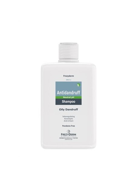 FREZYDERM Antidandruff Shampoo Neutral pH Oily Dandruff Σαμπουάν για Λιπαρή Πιτυρίδα, Σμηγματορρύθμιση & Κερατόλυση, 200ml