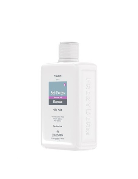 FREZYDERM Seb Excess Shampoo Oily Hair Σαμπουάν για Λιπαρά Μαλλιά για Σμηγματορρύθμιση & Εξισορρόπηση, Όγκο & Λάμψη, 200ml