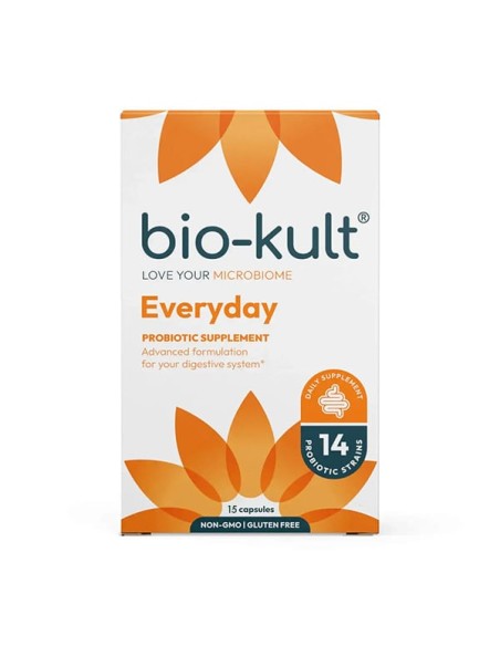 HEALTHCODE Bio-Kult Everyday Advanced Φόρμουλα με 14 Στελέχη Προβιοτικών για Ενίσχυση του Γαστρεντερικού Συστήματος, 15 κάψουλες
