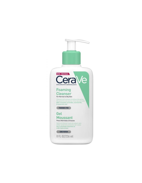 CeraVe Foaming Cleanser for Normal to Oily Skin Τζελ Καθαρισμού Προσώπου & Σώματος για Κανονικές/Λιπαρές Επιδερμίδες, 236ml