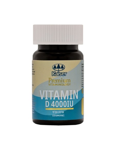 KAISER Premium Vitaminology Vitamin D3 4000IU Βιταμίνη D3 για Υγιή Οστά & Δόντια, 120 δισκία
