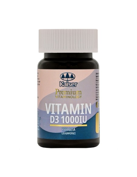 KAISER Premium Vitaminology Vitamin D3 1000IU Βιταμίνη D3 για Υγιή Οστά & Δόντια, 120 δισκία