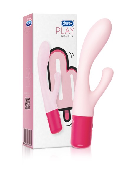 DUREX Play Maxi Fun Pink Dual Head Vibrator Δονητής Διπλής Κεφαλής, 1 τεμάχιο